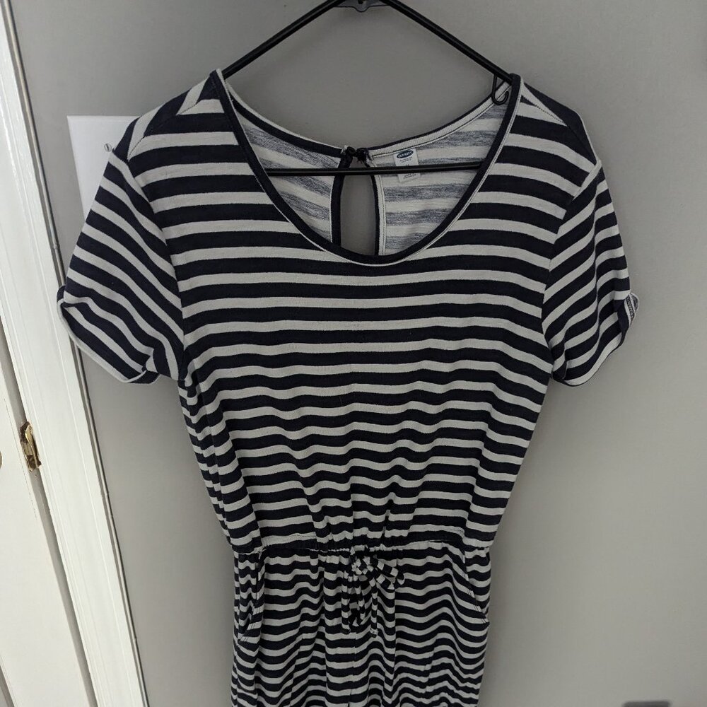 Navy Stripe Summer Jumpsuit